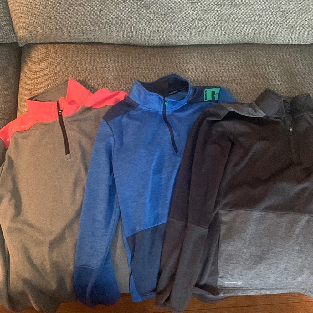 3 dri fit quarter zips